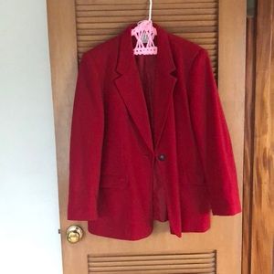 VINTAGE RED WOOL BLAZER